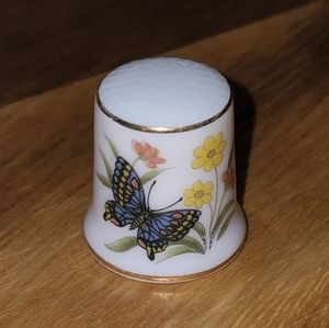 Vintage Japanese Butterfly Thimble Bone China